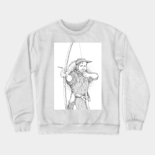 Robin Hood, The Legend: Sketch Crewneck Sweatshirt by reynoldjay